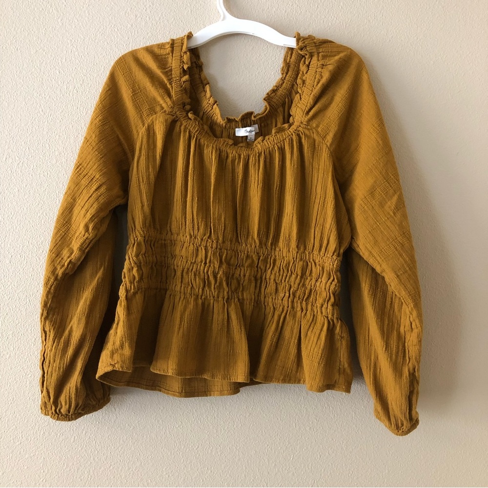 Madewell Sophia Top in Textured Plaid